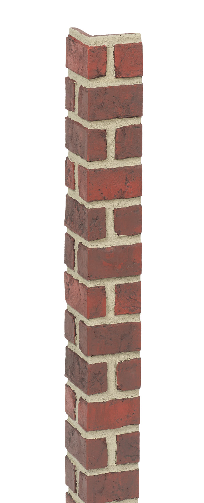 Brick Antique Corner Dark Red Gray Grout